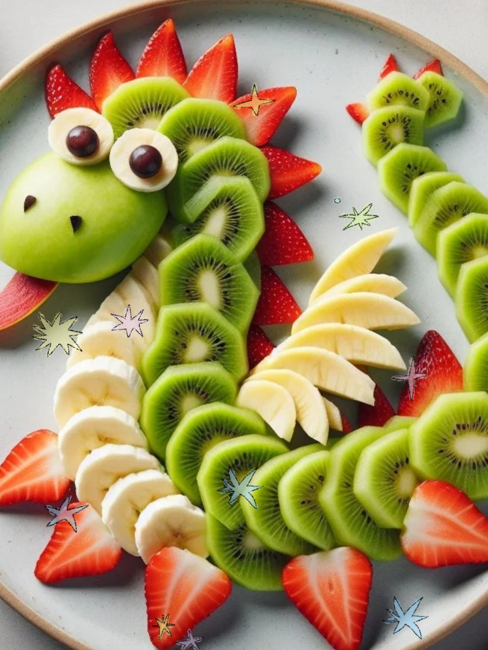 制作果盘的过程虽然简单,但其