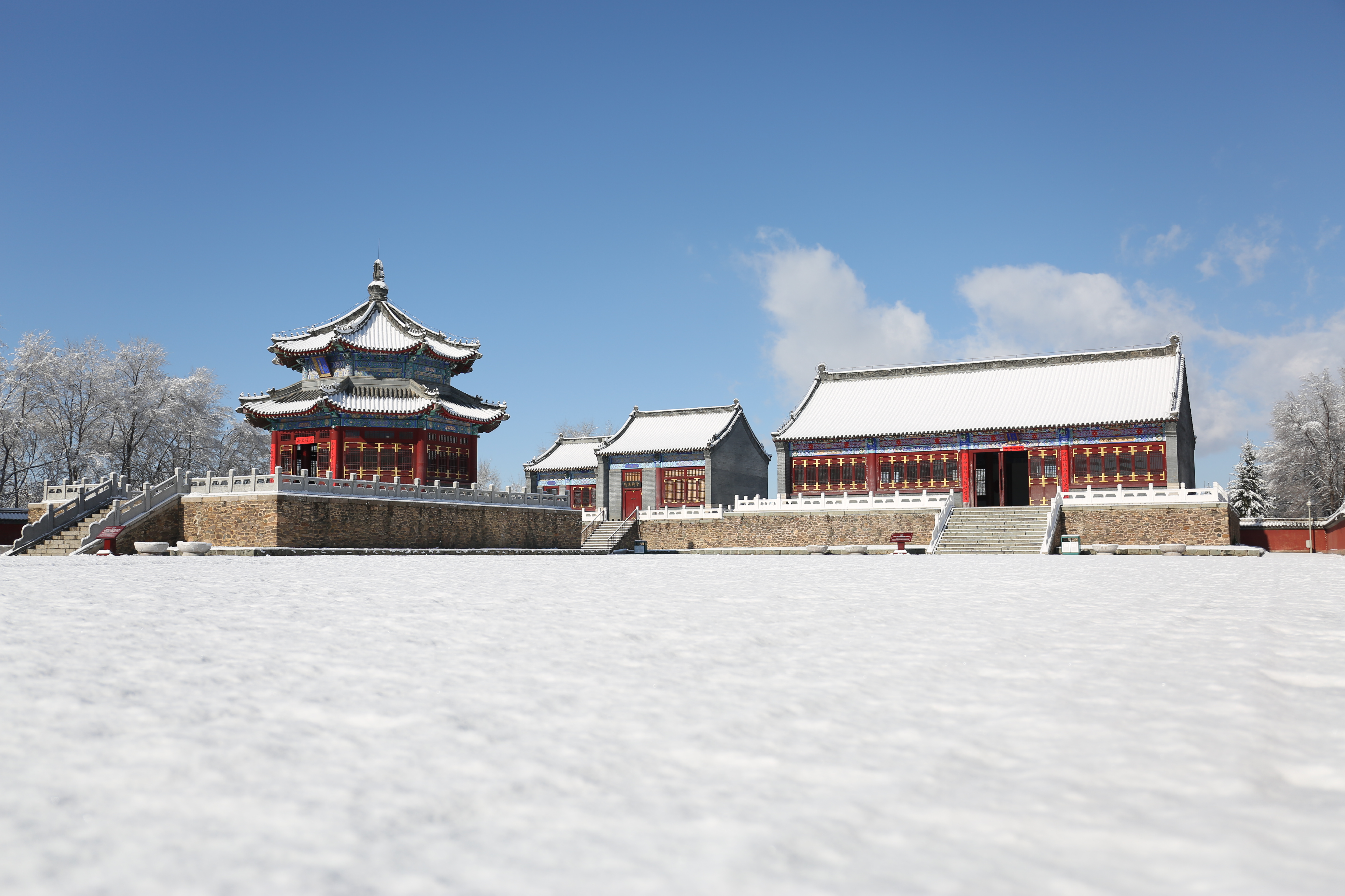 抚顺市新宾满族自治县冬日的赫图阿拉城 #新时代六地辽宁杠杠滴