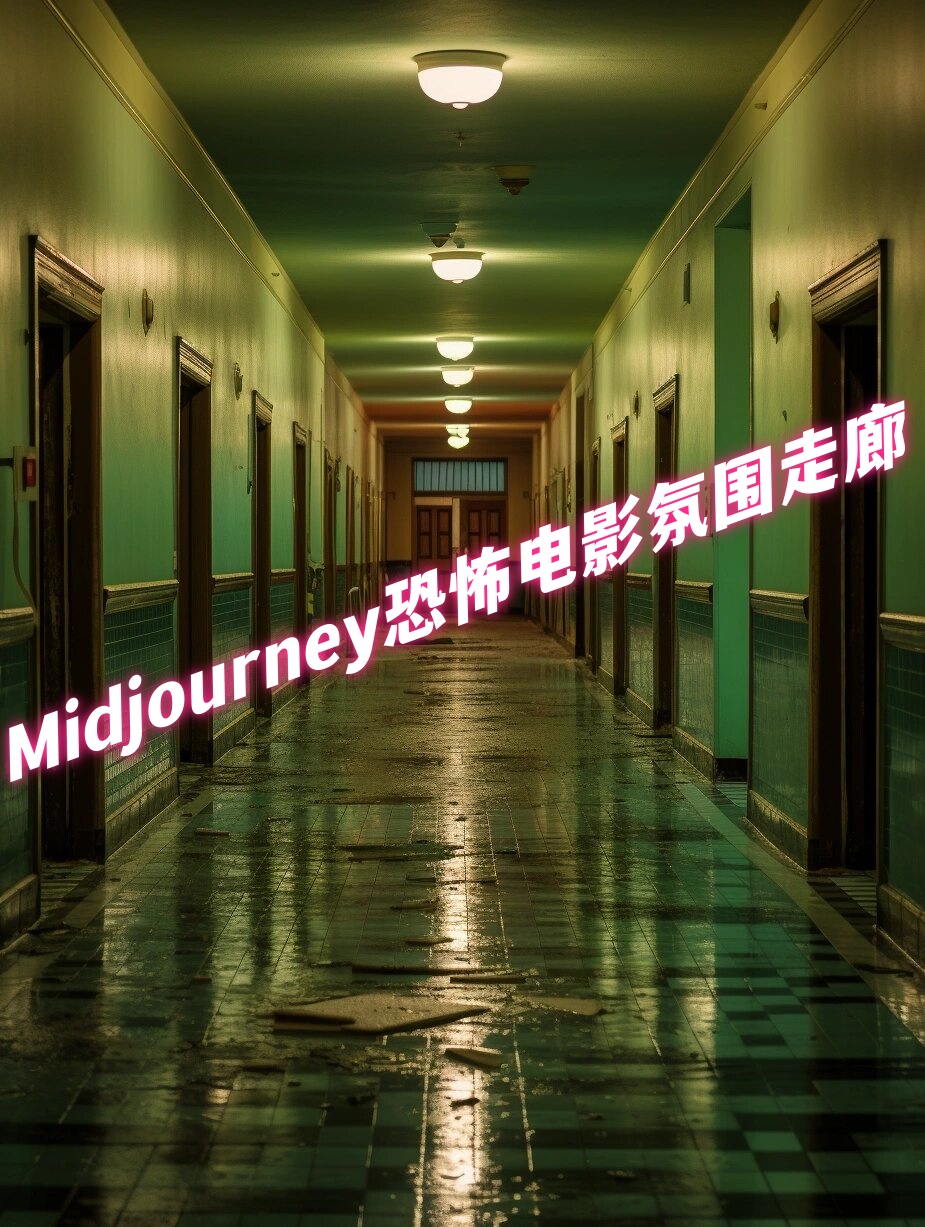 midjourney恐怖电影氛围走廊