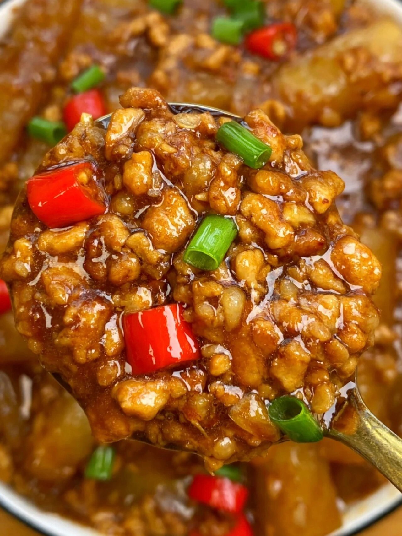 在那里,我学到了一道地道的肉沫冬瓜的做法.