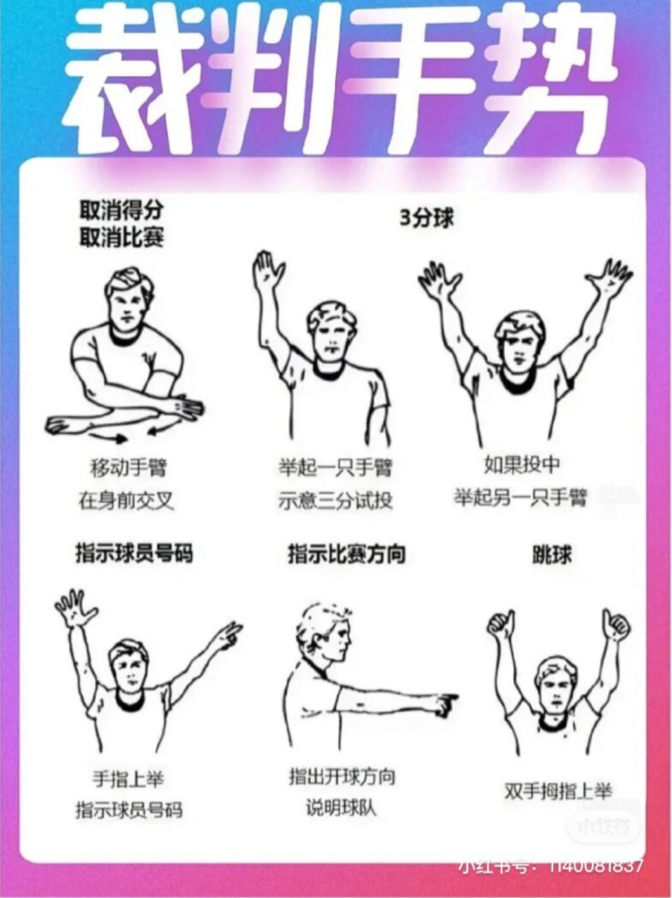 女生看一眼就懂的篮球知识裁判手势