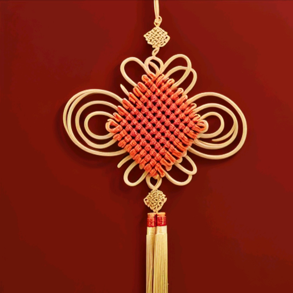 材料也买了,弄了好几天中国结头像