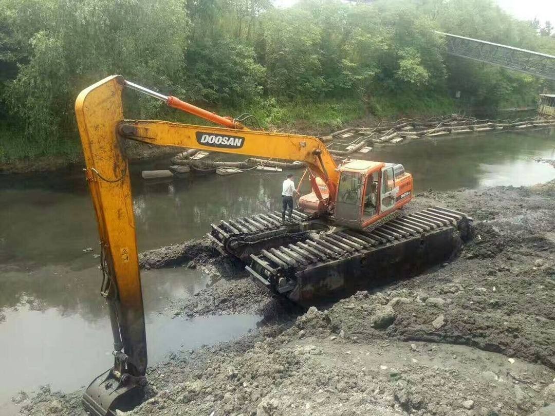 水上船挖机打桩租赁