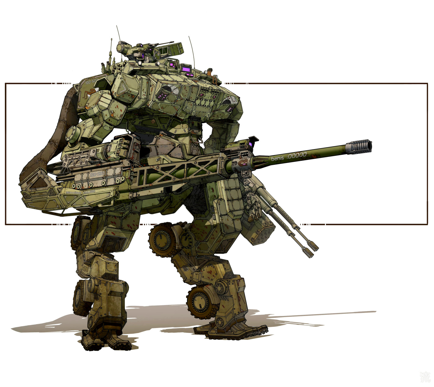 画师ivan yakushev机甲设计作品欣赏,结合现实中装甲车辆的元素创作出