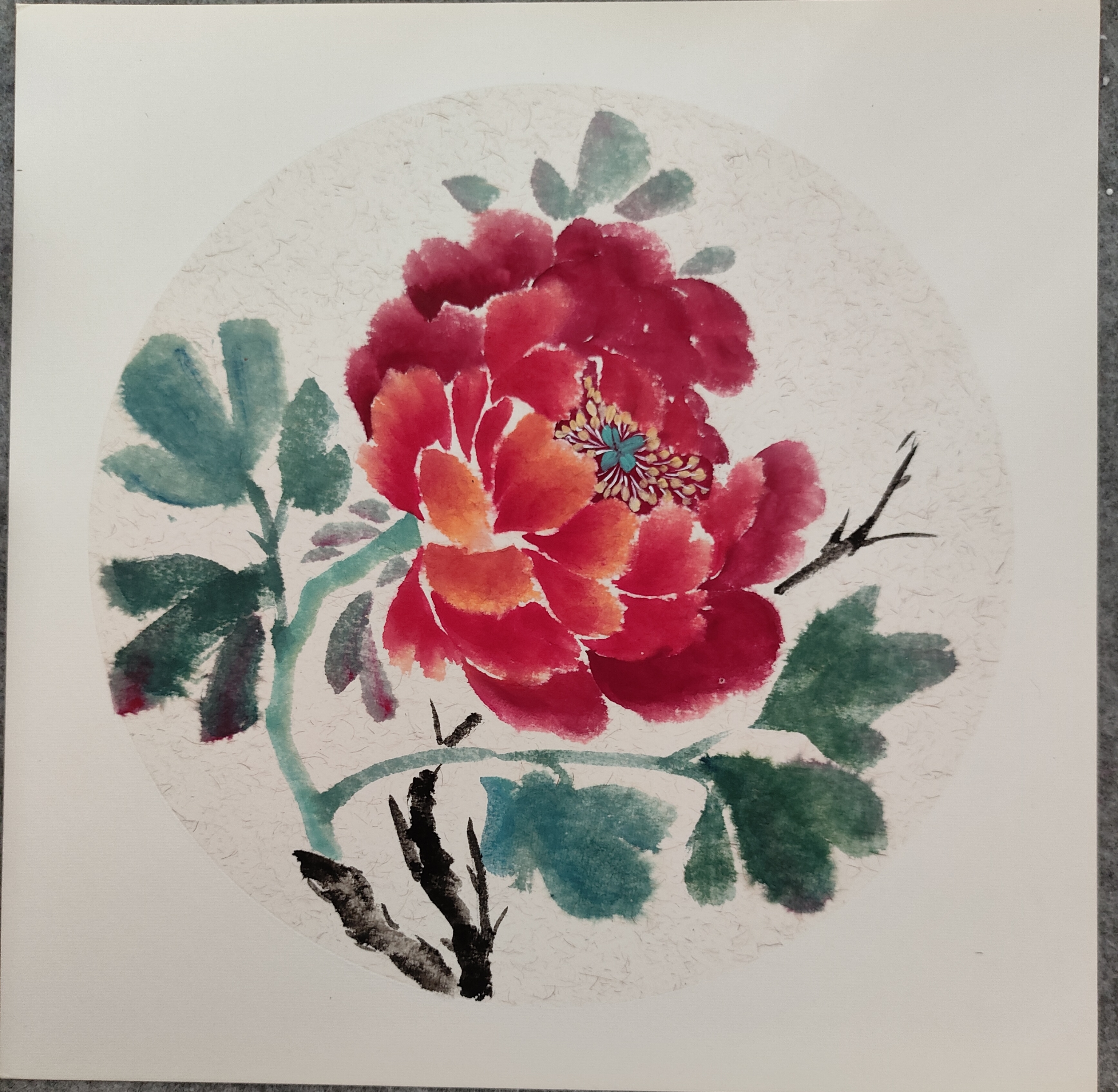 牡丹花国画教程详细步骤