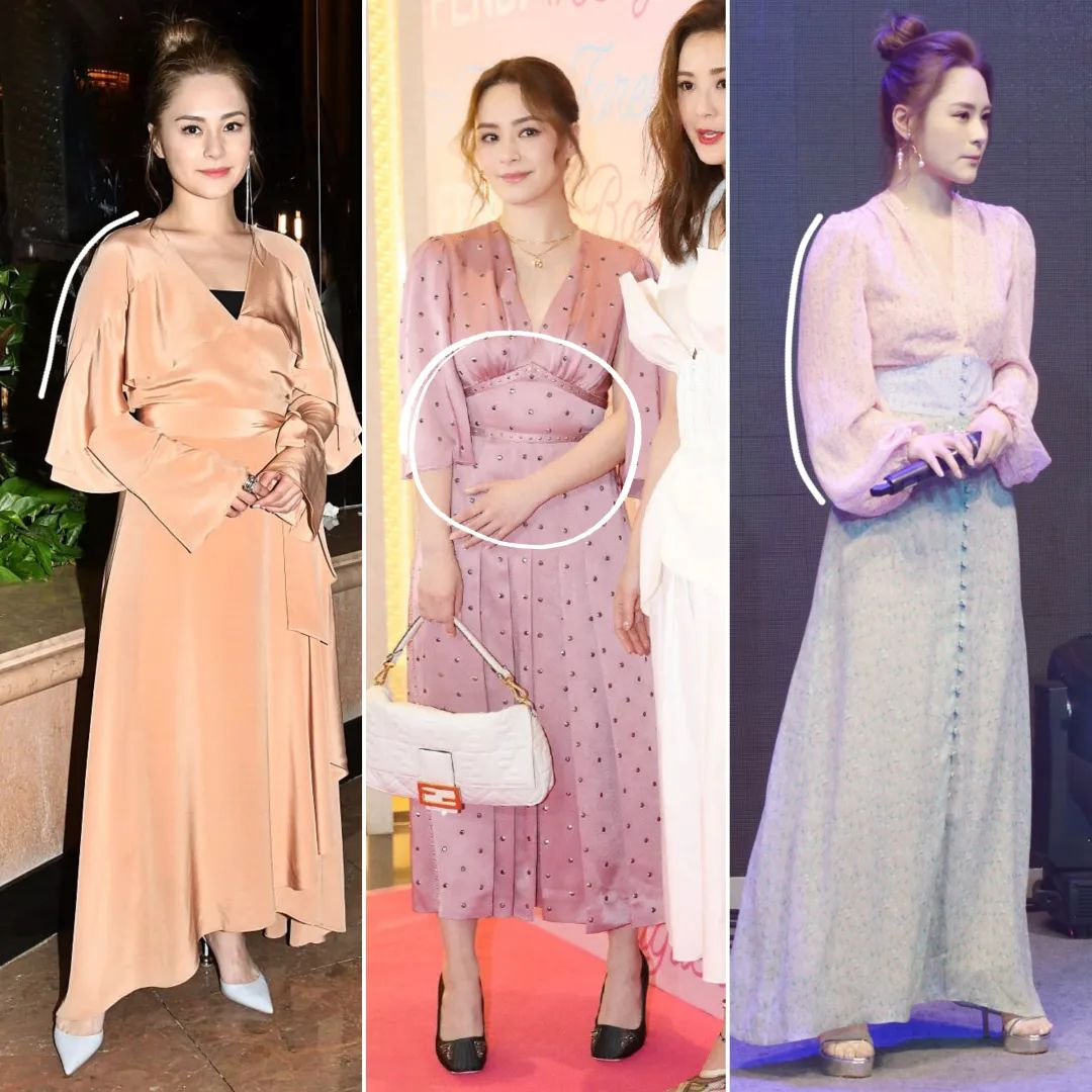 比如小骨架圆身,头肩比一般的阿娇,比起贴肤软塌的衣服(上),更适合穿