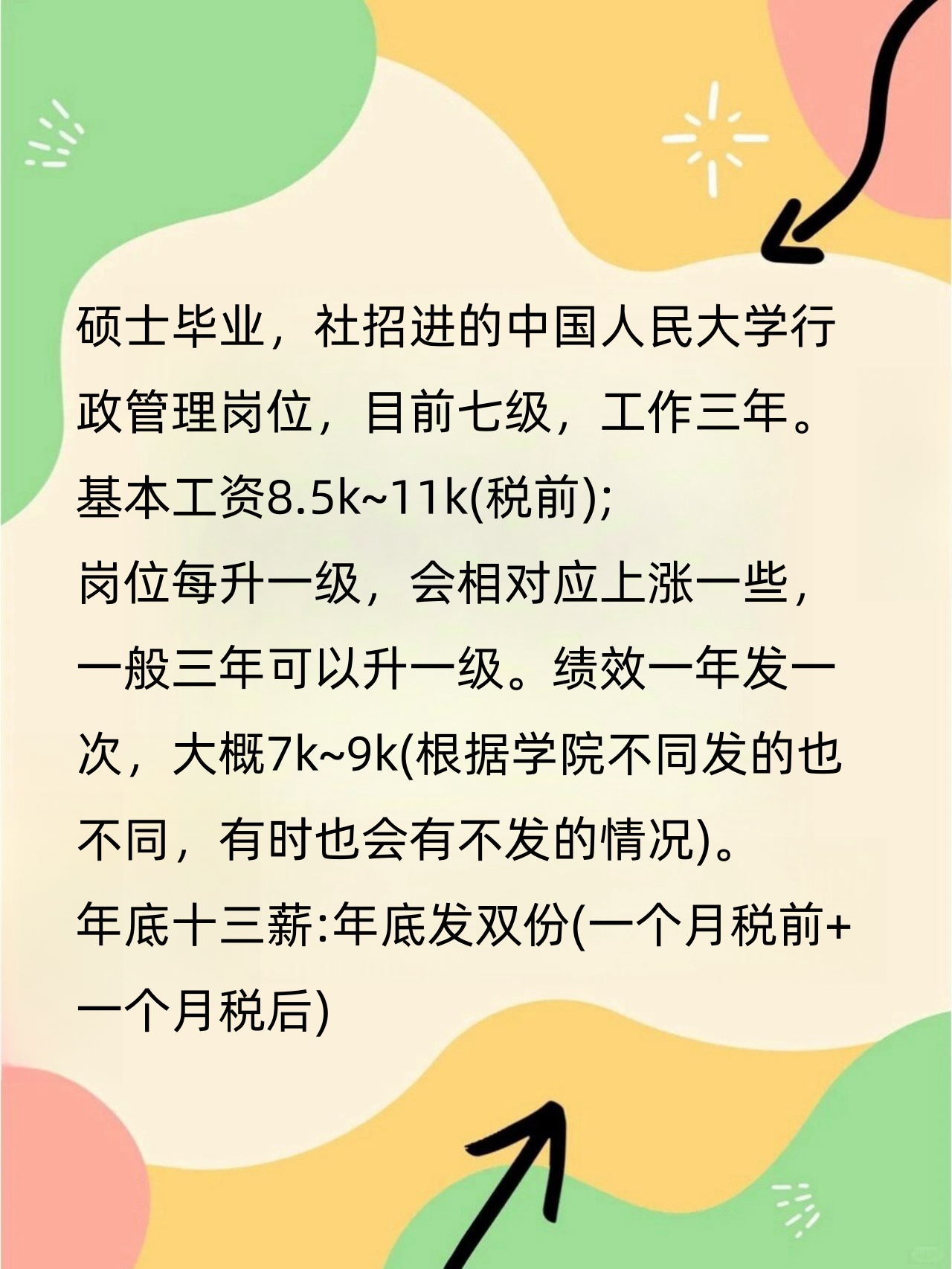 ;岗位每升一级,会相对应上涨一些