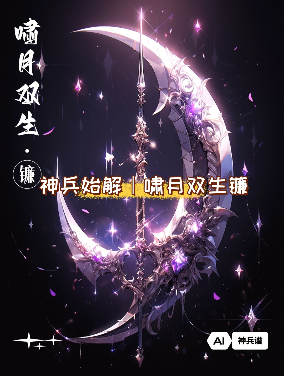 啸月双生镰   这是一把深邃的黑色镰刀,其刀身