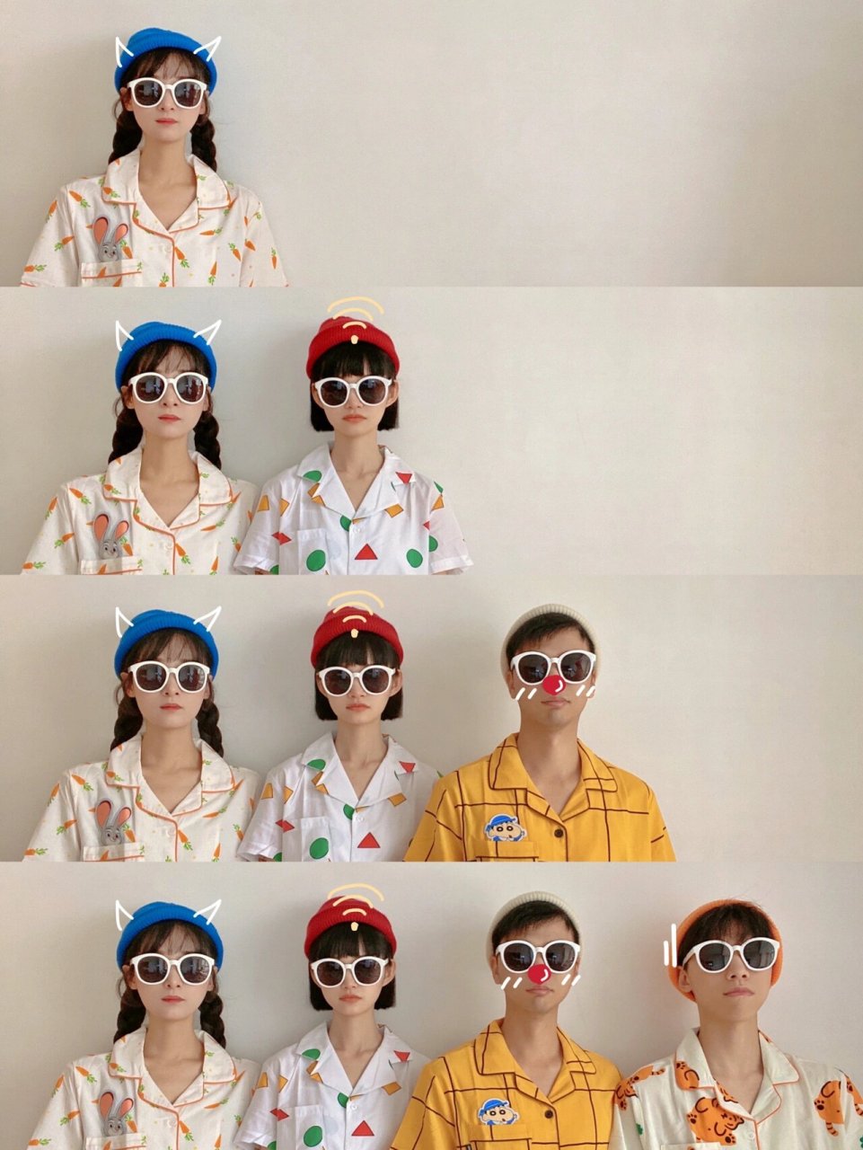 多人居家创意拍照姿势91多人沙雕拍照pose|||91  哈哈哈哈～今天