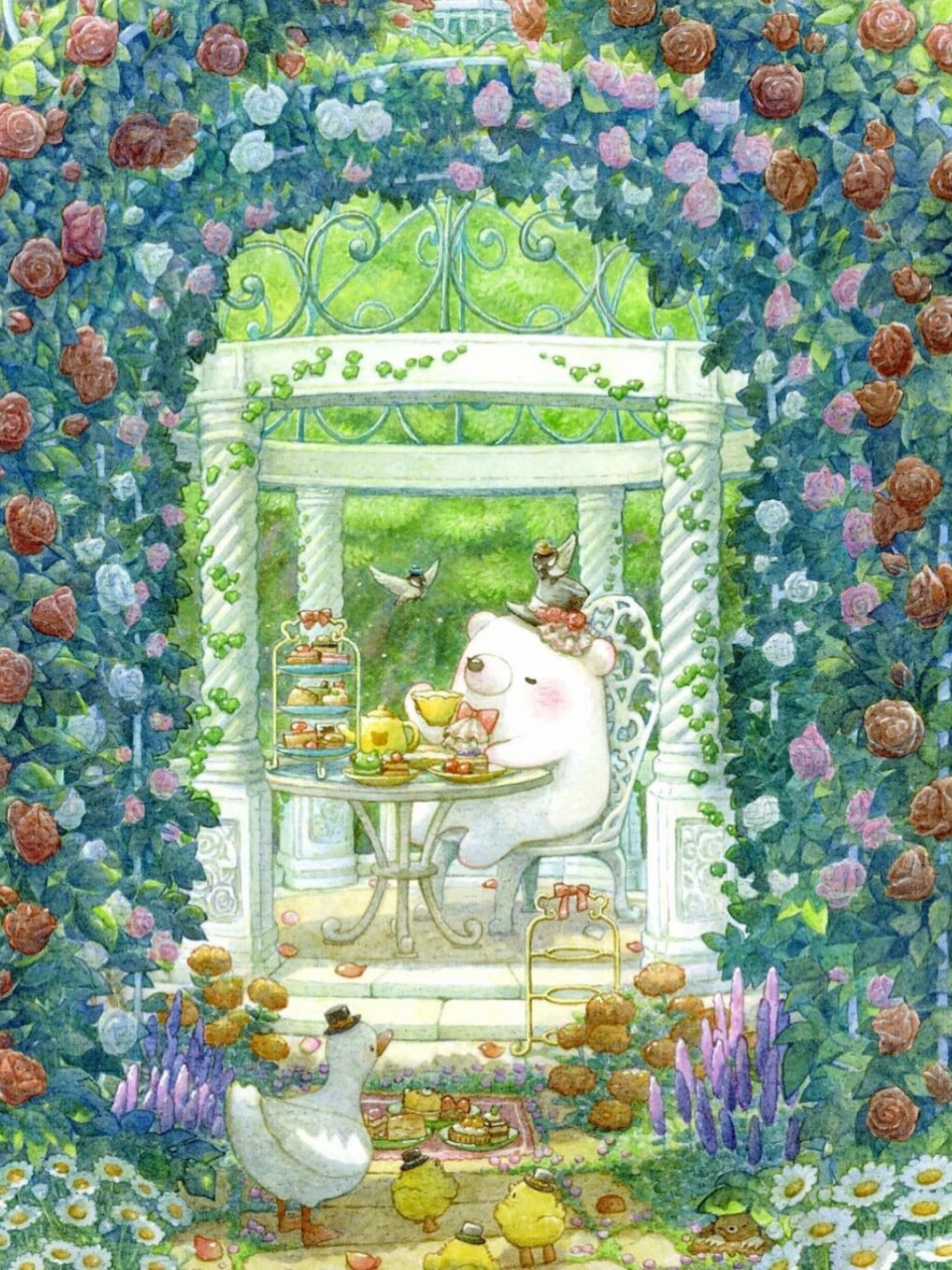 🌟今天要和大家分享的是来自日本的插画师stkumachip的治愈系水彩