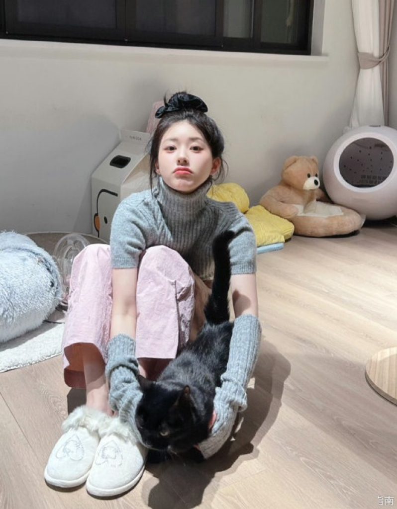 赵露思与猫咪的甜美邂垢:新年期待更多精彩瞬间