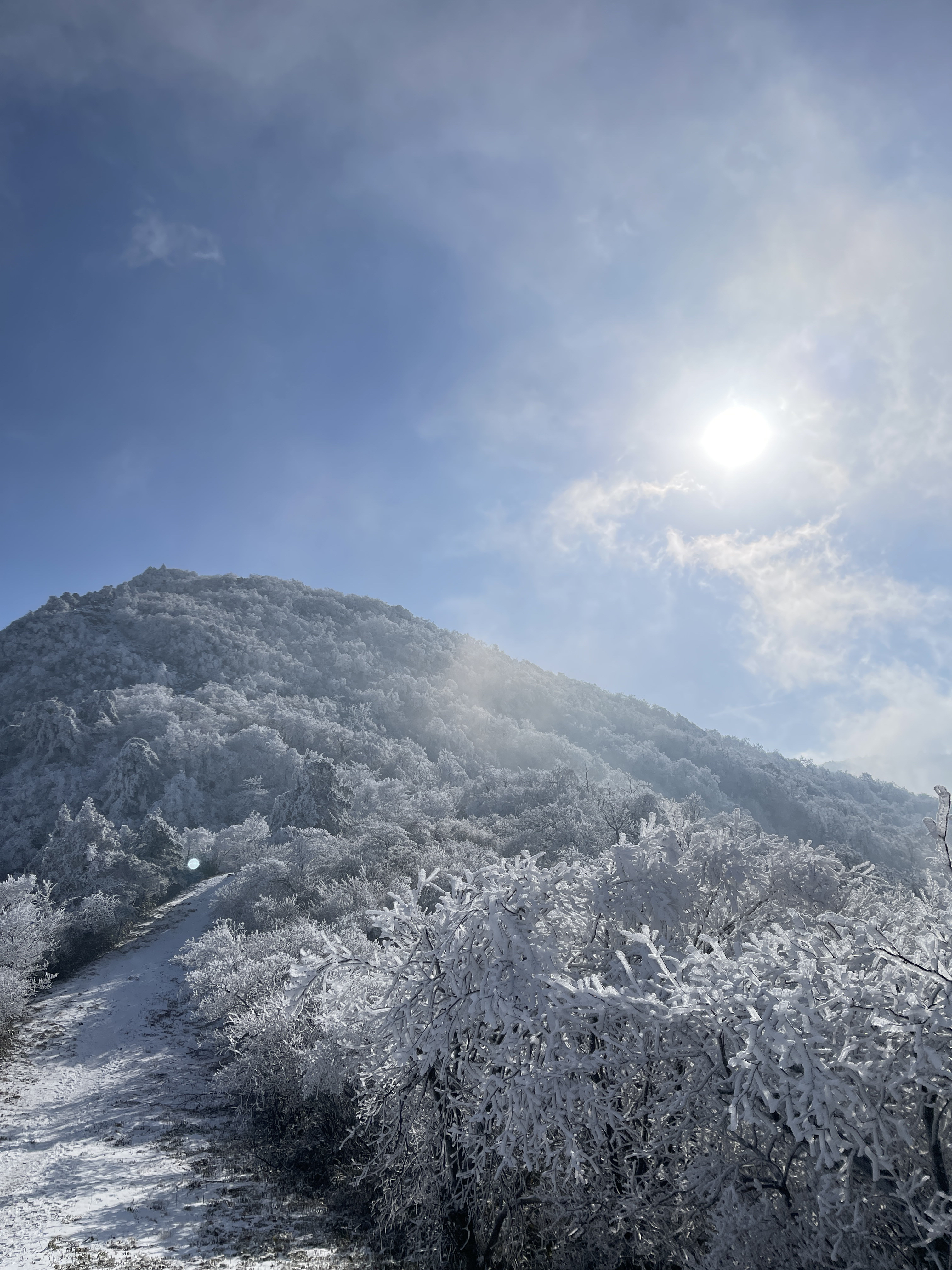 安吉龙王山雪景描写图片