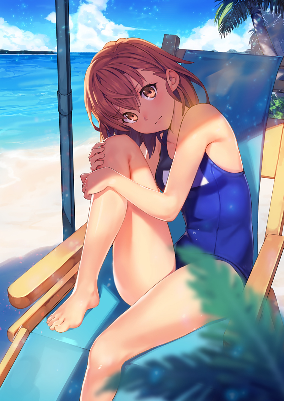 赤脚泳装·御坂美琴/炮姐[舔屏][舔屏][舔屏] 画师:rainmaker#动漫