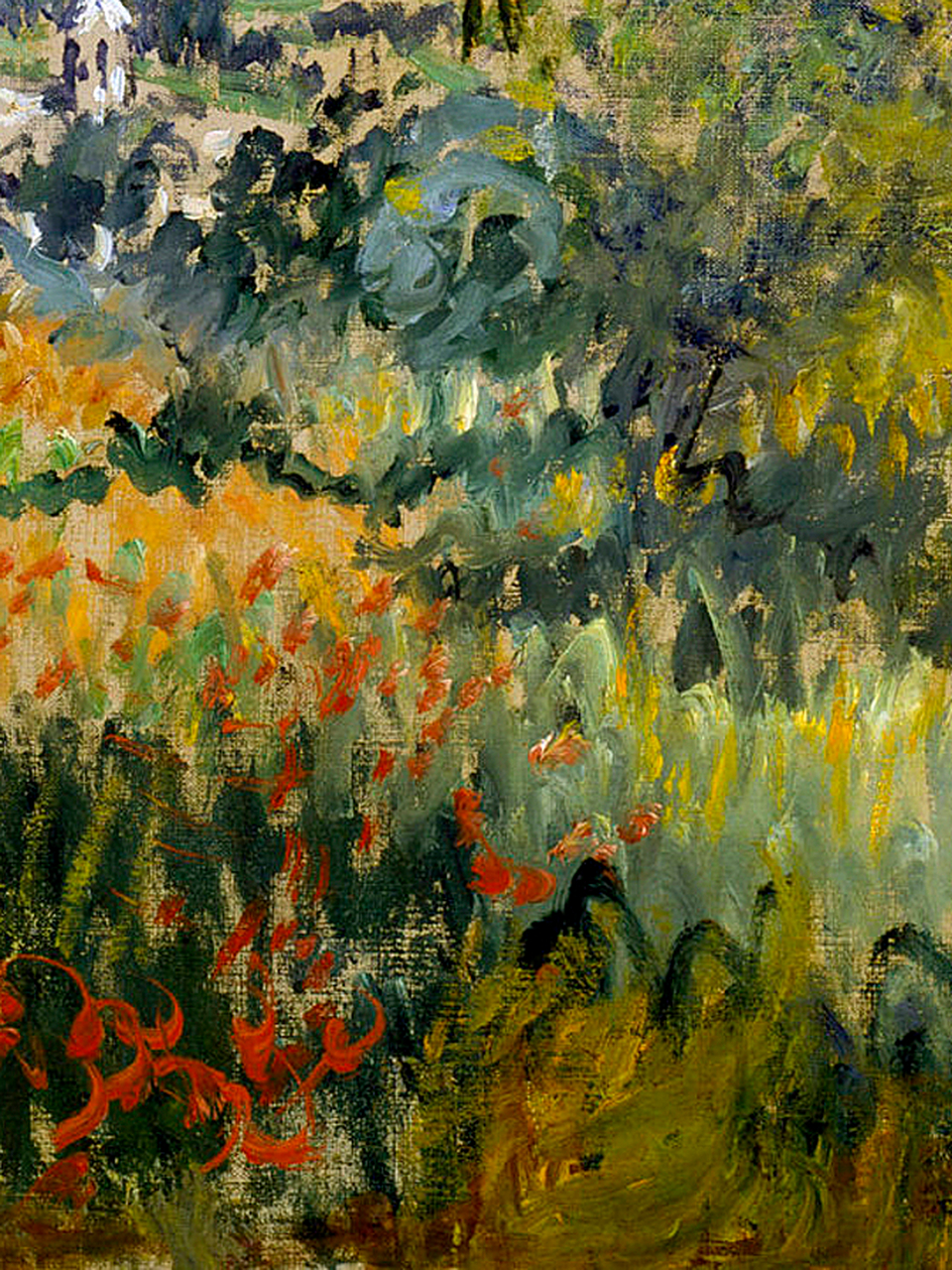 251莫奈油画《维特尼景观》高清附细节  法国印象派巨匠莫奈:光影与