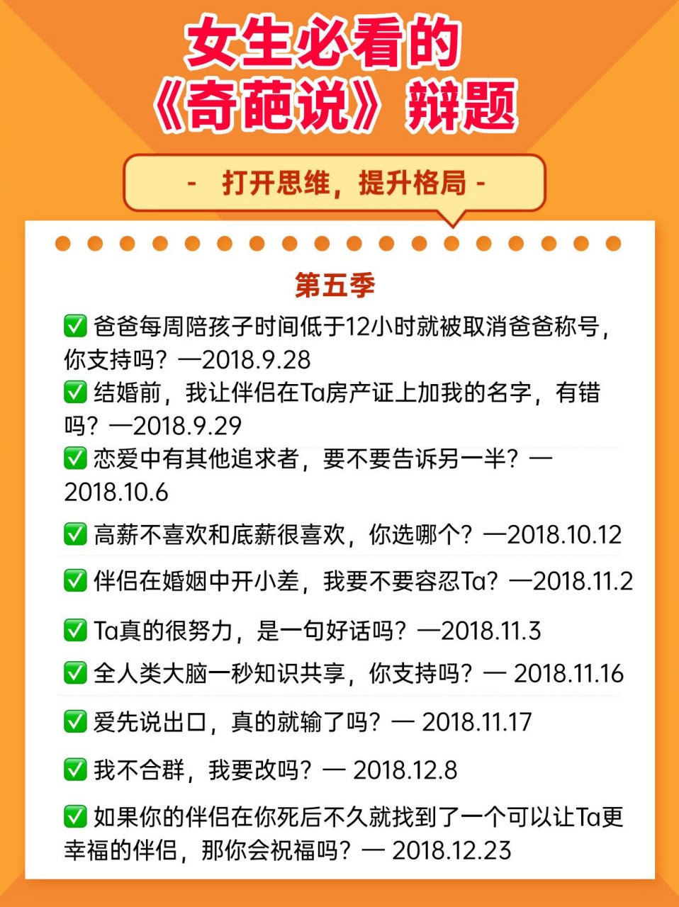 一定要看的《奇葩说》辩题97 《奇葩说》相信大家都不陌生了,我