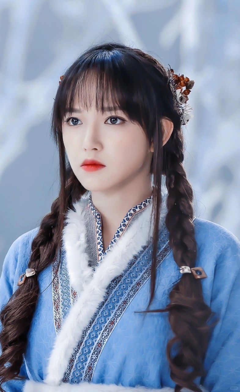 程潇古装玄幻电视剧灵域截图双麻花辫神女!