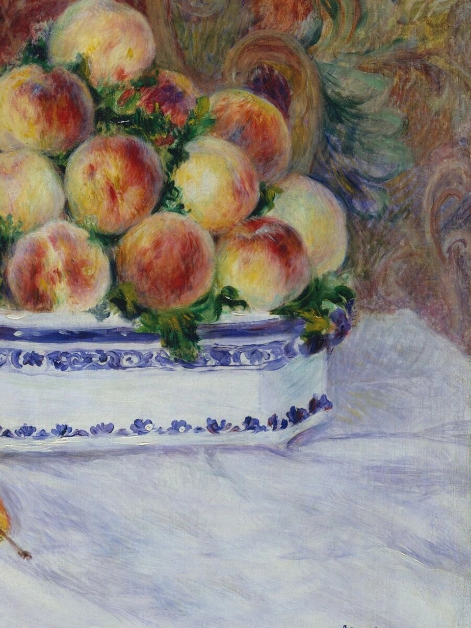 名画巡礼|雷诺阿《有桃子静物》  雷诺阿与沃格蒙特的桃子静物画99