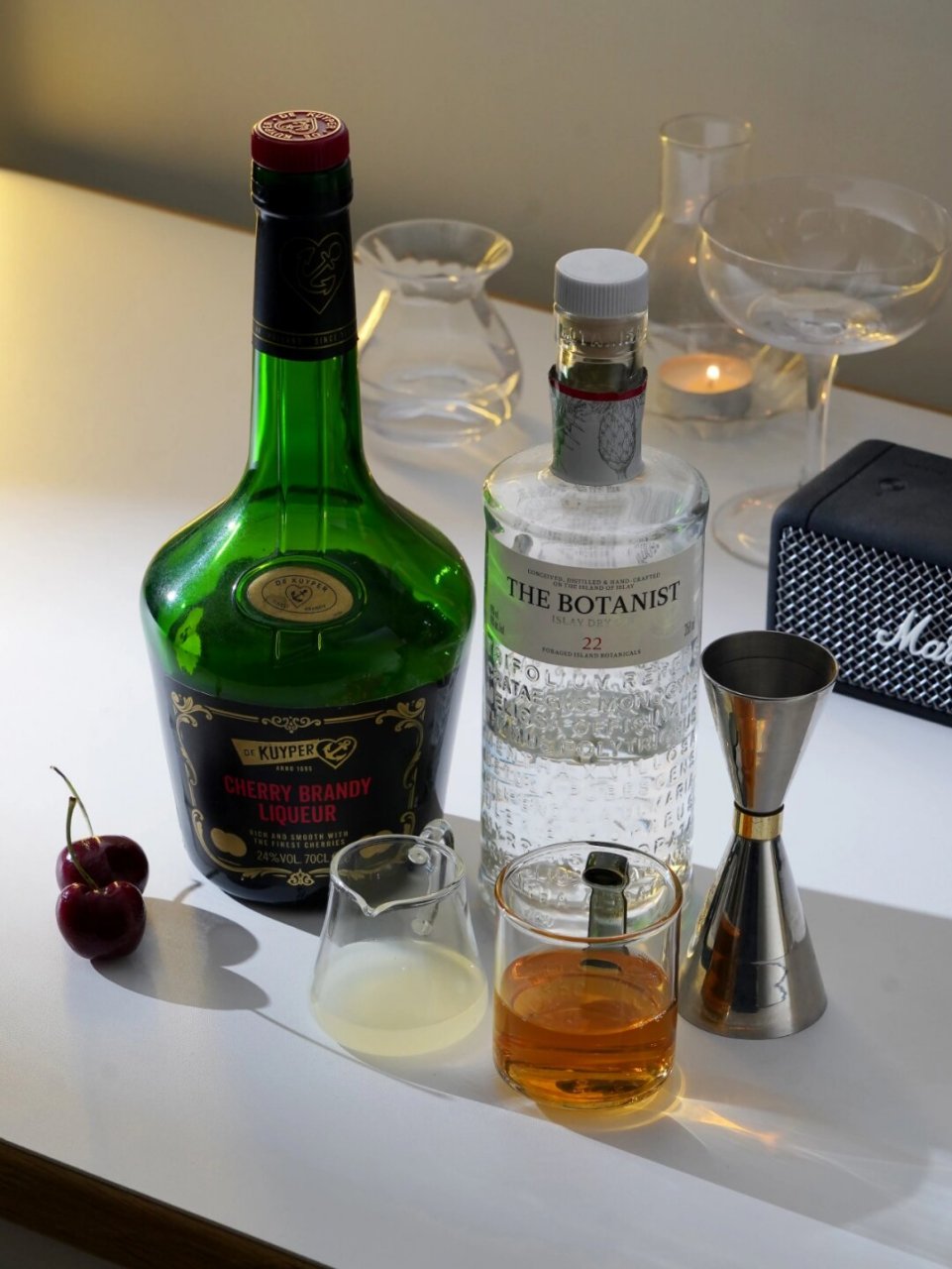 红茶醉樱桃|果味茶酒特调 30m 金酒 20ml 伯爵红茶 60ml 柠檬汁 20ml