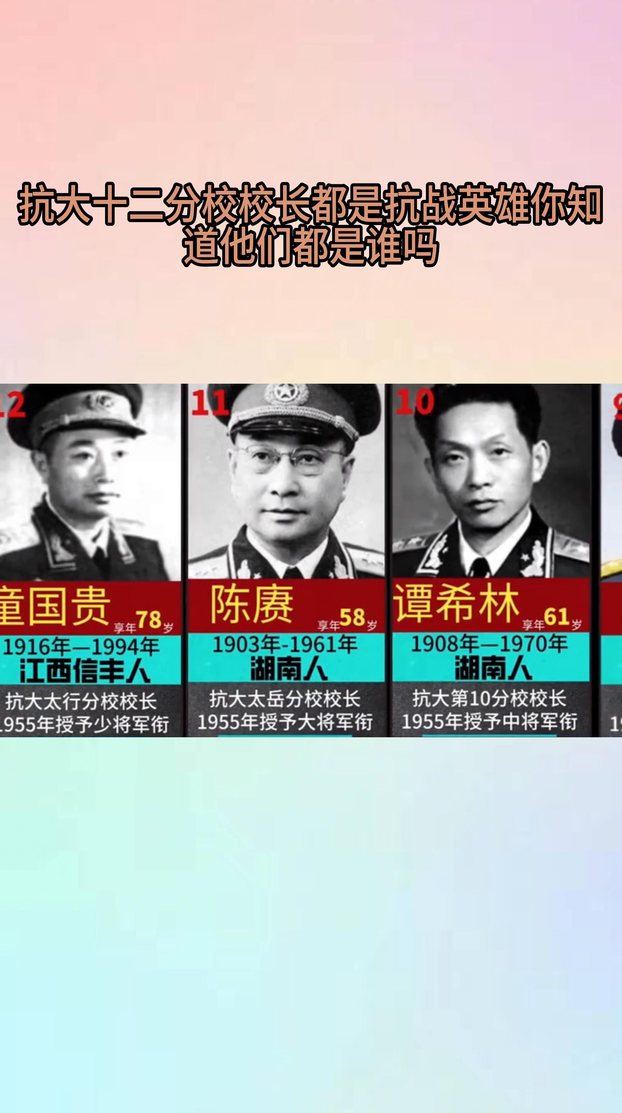 抗大历任校长是谁