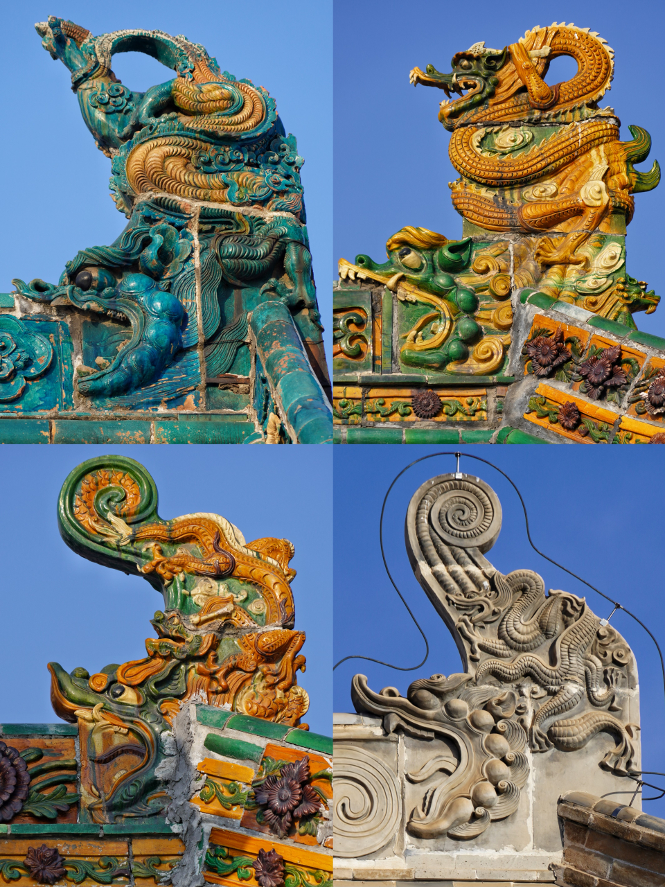 百享新春分亿金# #2024新春展望#  鸱吻 中式古建筑屋脊两边兽型菇è