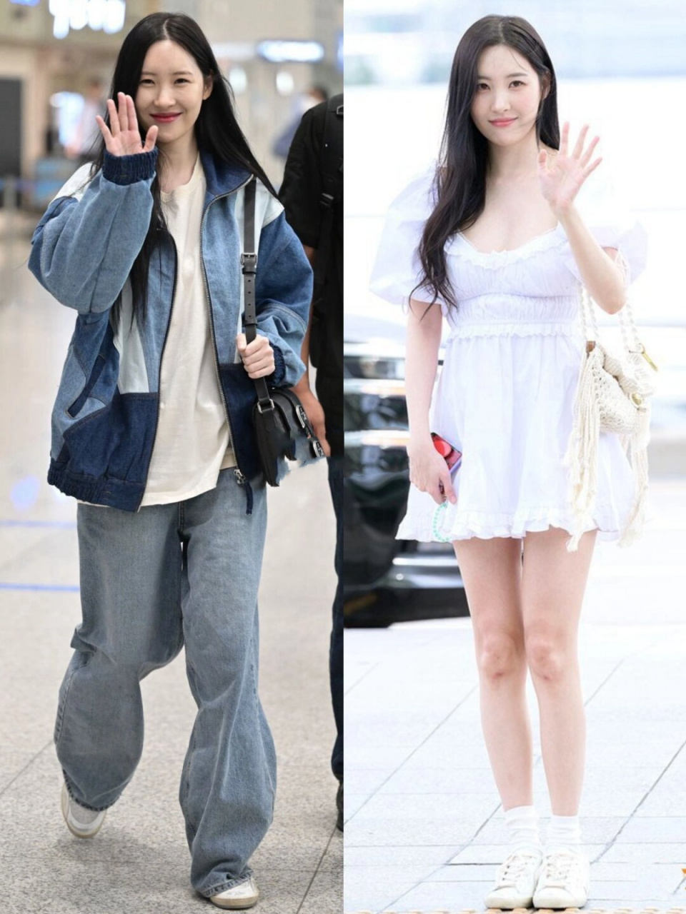 近日,宣美在机场的街拍照片曝光,她身穿黑丝搭配,时尚又高级,简直让人