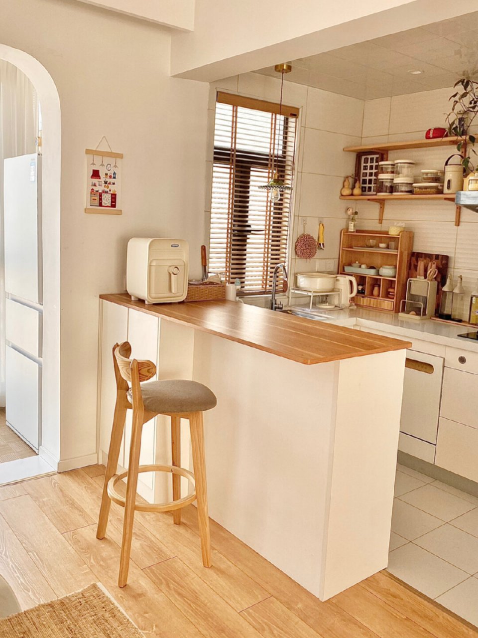 入住一年多依旧热爱这个有生活气息的房子 	 厨房装修 	 我的橱柜是l