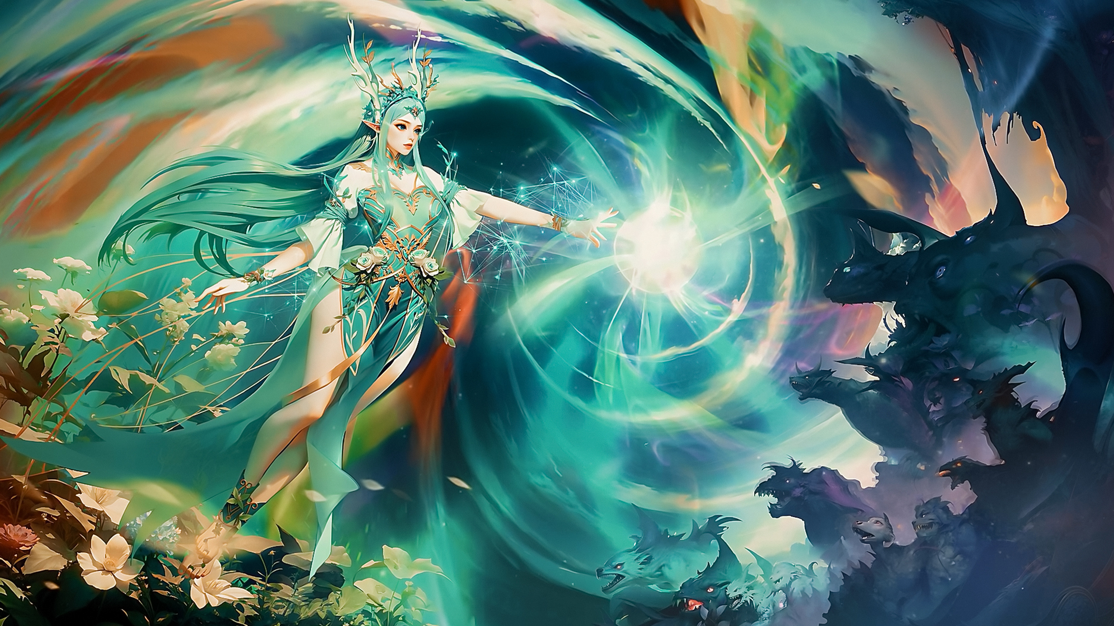 新晋国漫女神|《神印王座》自然女神4k高清壁纸:自然女神是梦幻神殿的