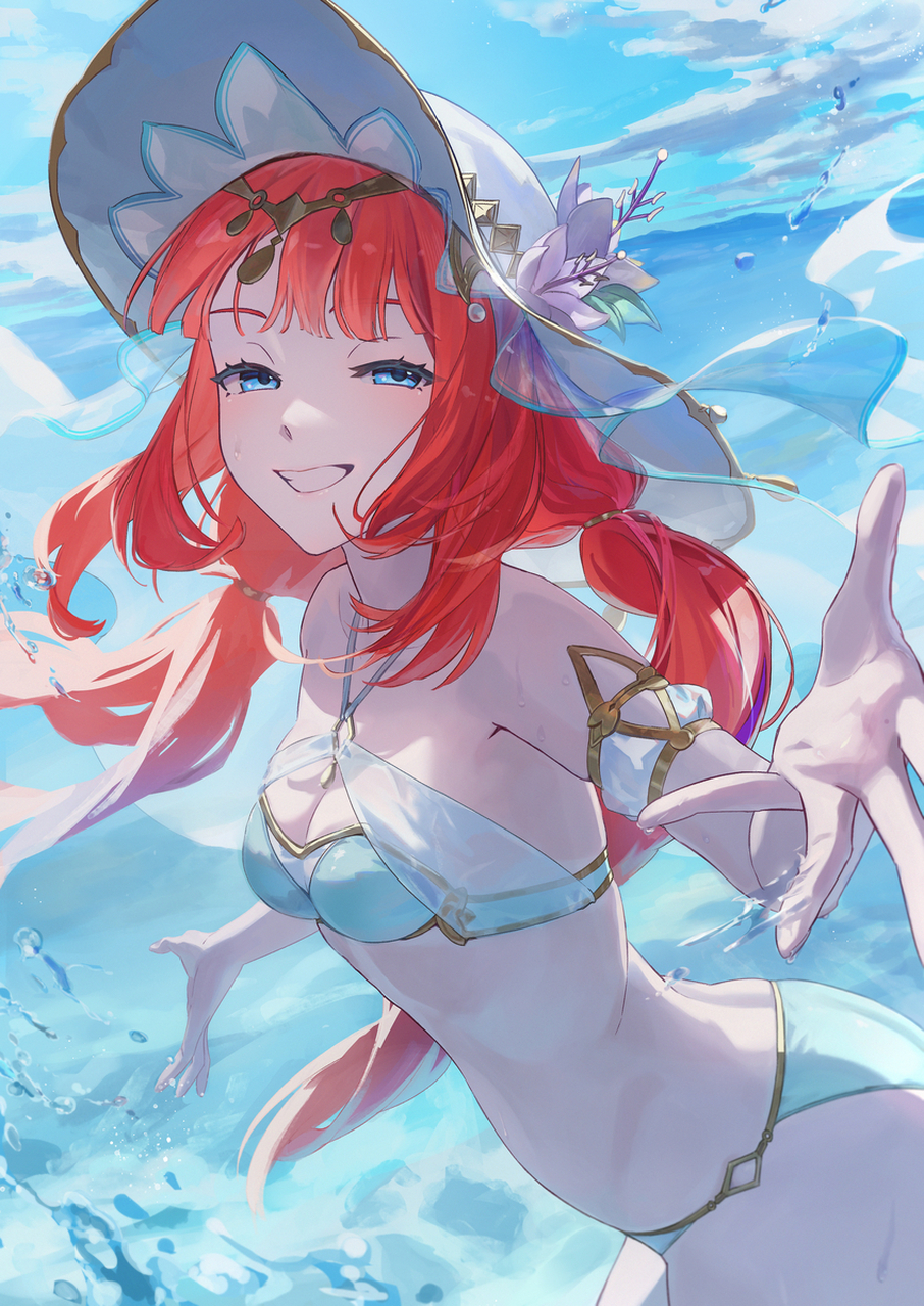 妮露泳装[嘿哈] #原神# 画师:あゆ #2月图文动态激励计划