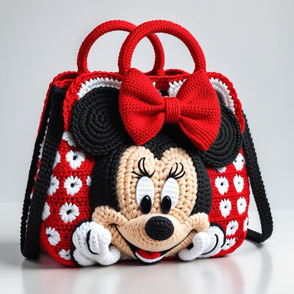 钩针编织米奇包包