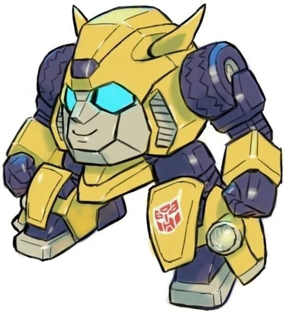 一组结合了魔神英雄传风格的变形金刚角色插画,威武帅气的汽车人都