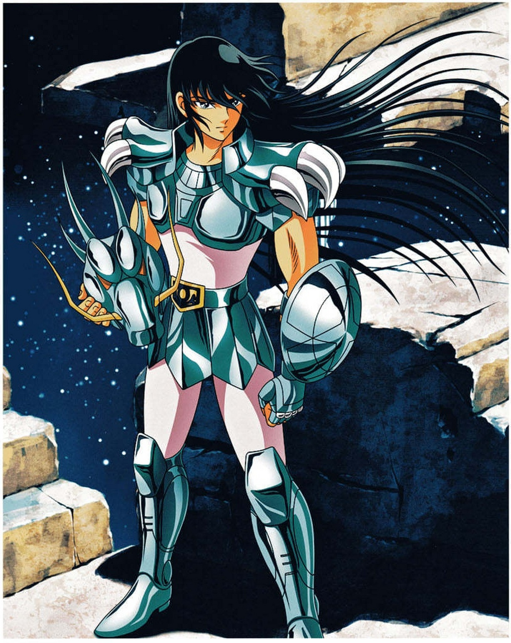 分享一组《圣斗士星矢》紫龙插画作品,展现了其不同阶段穿着的圣衣,祝