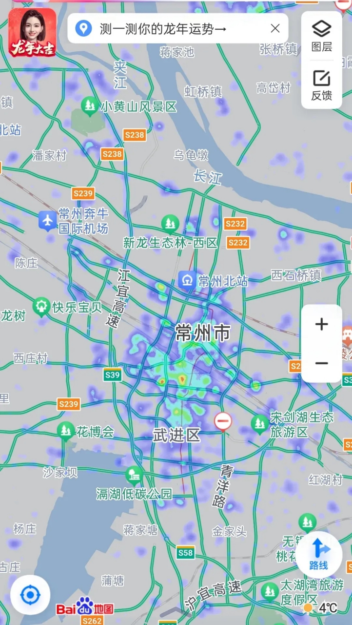 苏州虽然常住人口数量超过南京很多,但是从热力图就能看出,外来人口