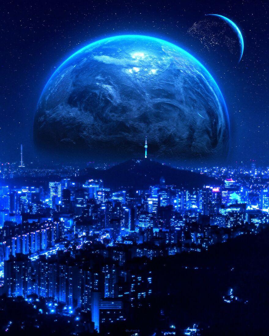 39幅艺术奇幻之旅:地球与宇宙的壮丽交融!