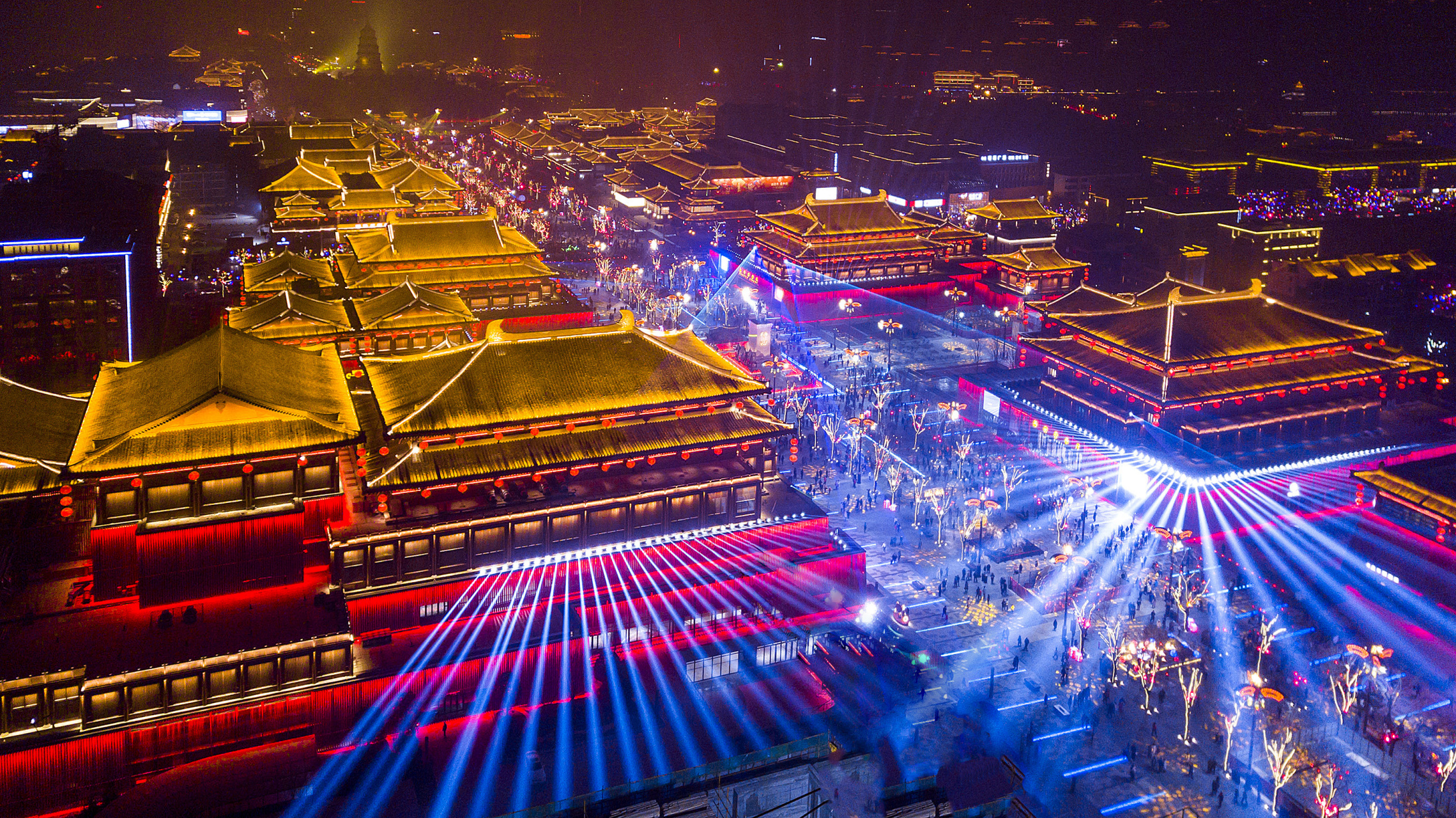 西安不夜城夜景在哪里图片