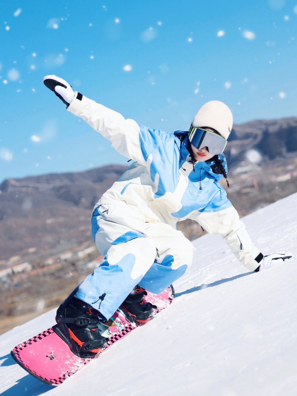 女生滑雪图片大全可爱图片