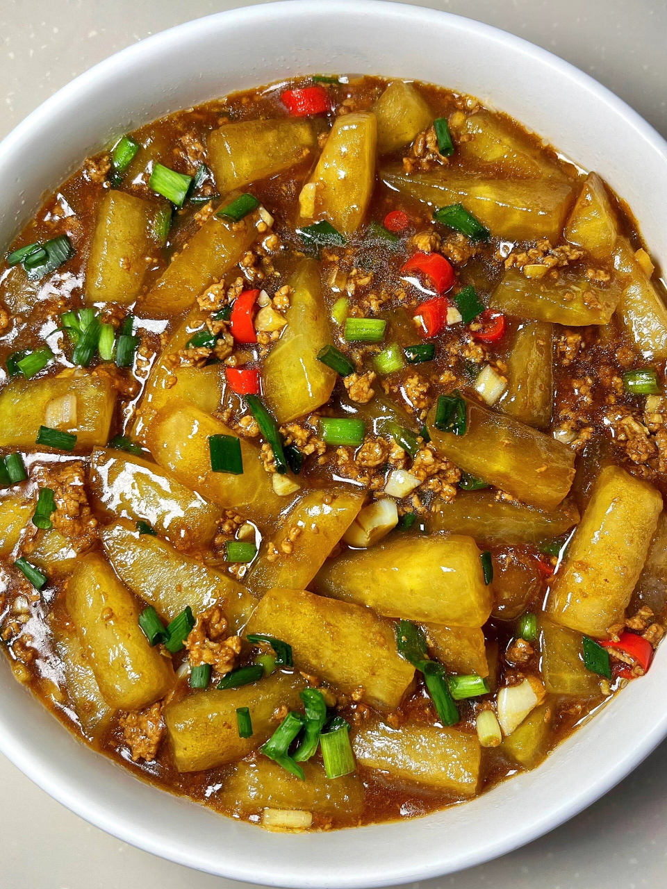 男朋友做的冬瓜肉末解腻开胃超下饭