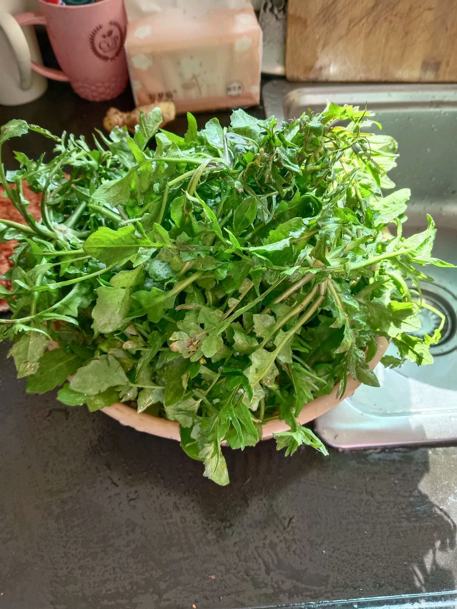 地菜包饺子做春卷都佷好吃!