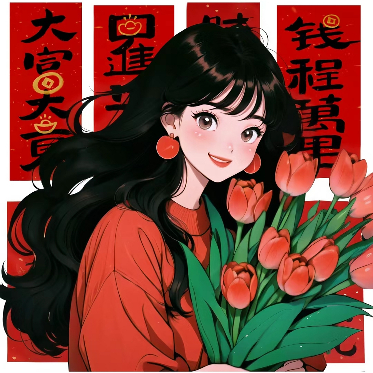 新的一年,生活要热烈要幸福要红红火火[心] 分享一组红色头像[打call]