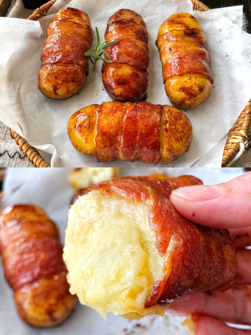 入口即化的照烧土豆泥培根卷～巨好吃!