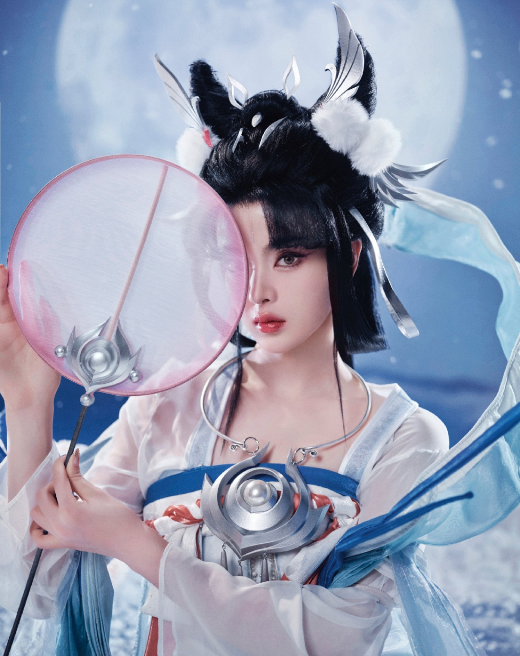 杨超越cos的嫦娥,超级美.