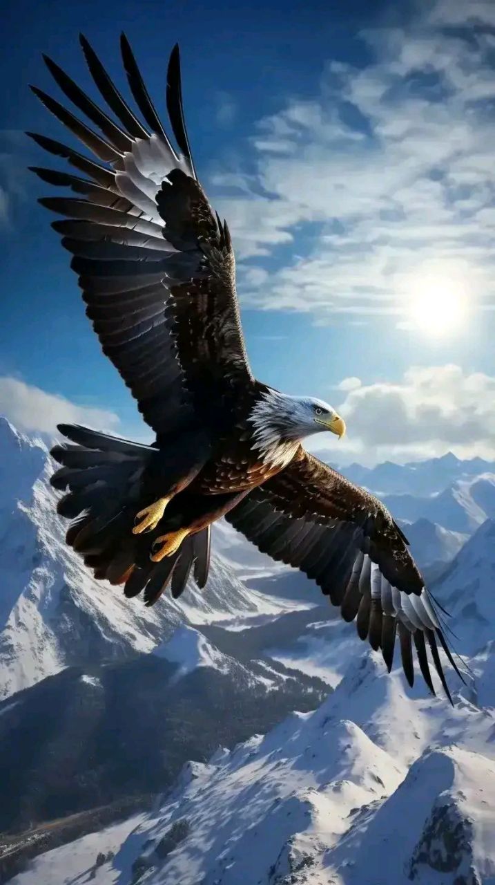 雄鹰盘旋于高空,俯瞰大地,振翅九霄,一去万里!