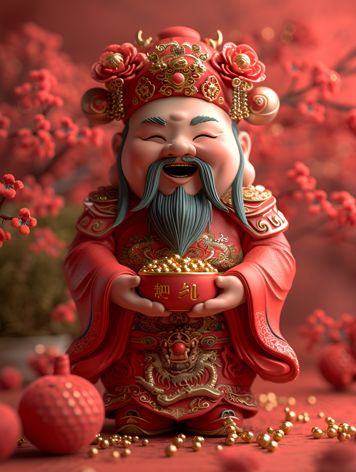 大年初五迎财神图片素材背景图大全