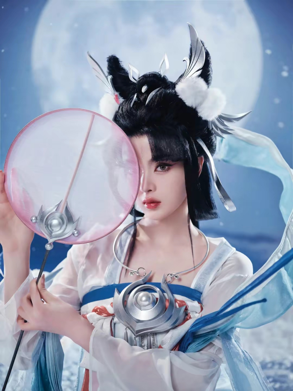 超越妹妹cos的嫦娥仙子好美呀,王者荣耀竟然请了杨超越cos嫦娥皮肤