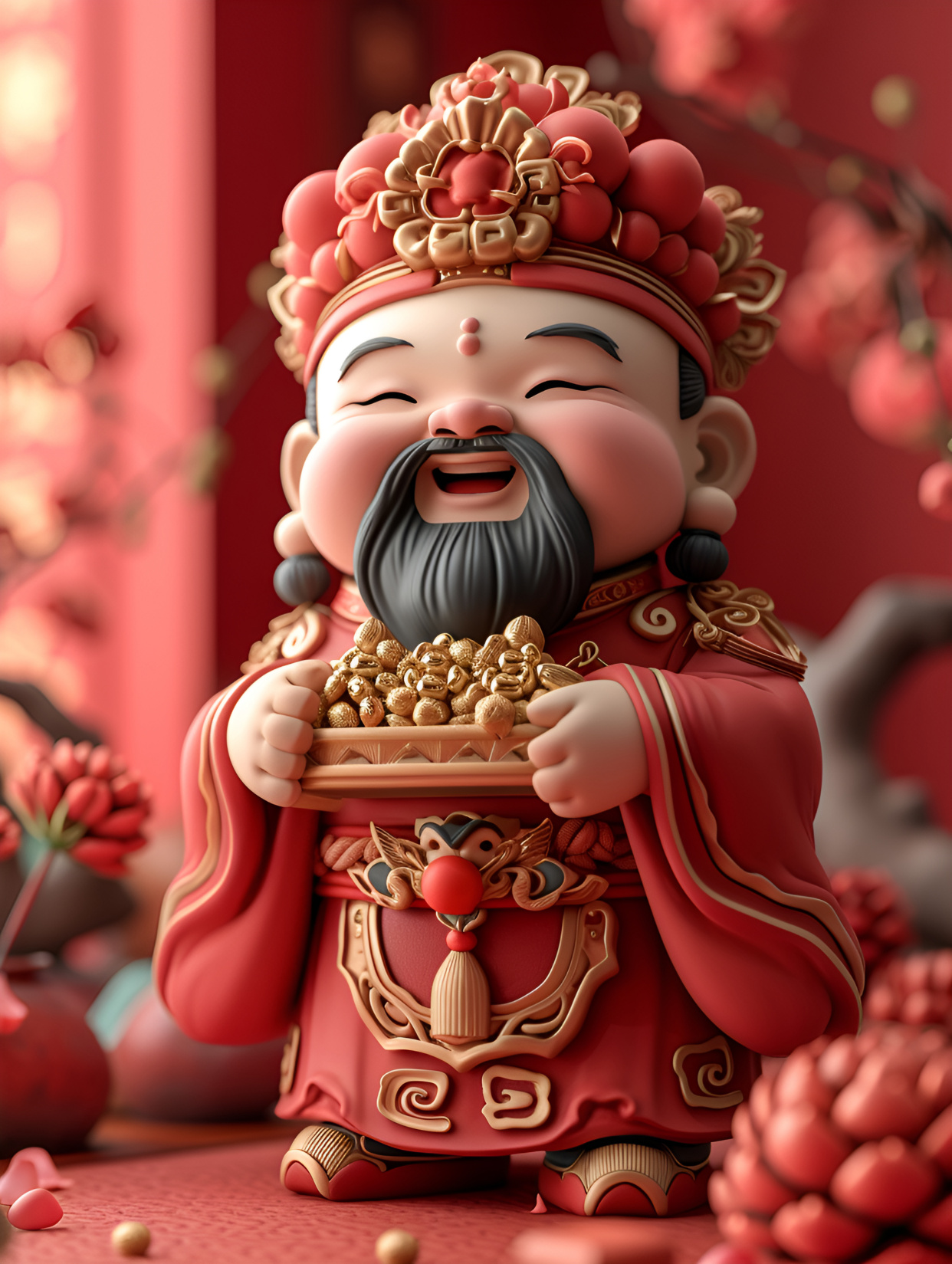 大年初五迎财神图片素材背景图大全