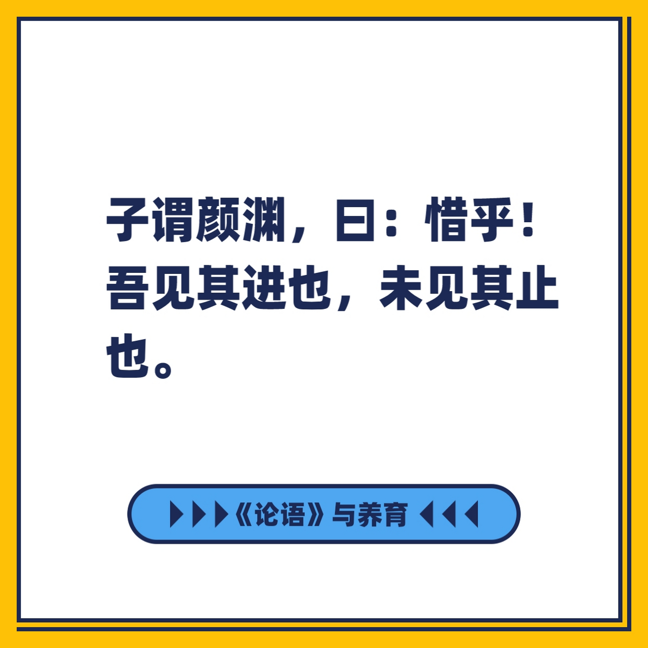 今日读《论语》主题:学习的本质与乐趣 子谓颜渊,曰:惜乎!