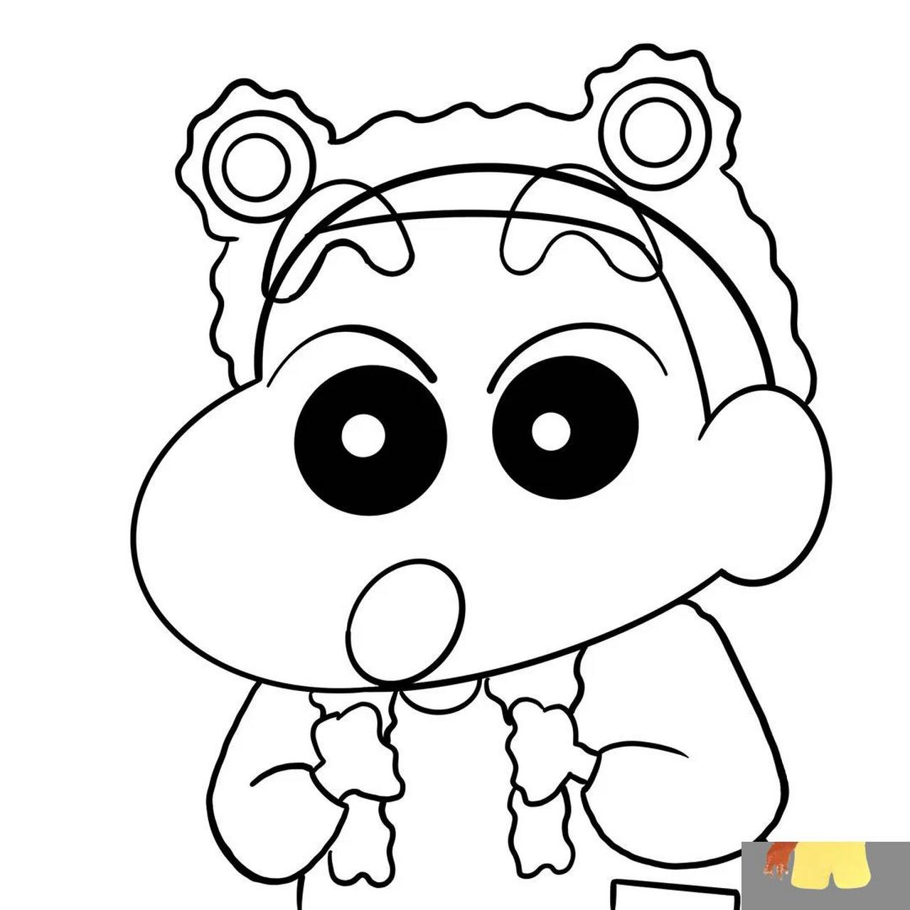 新手小白临摹 蜡笔小新也来咯～ 绘画步骤: 16615新建图层 使用