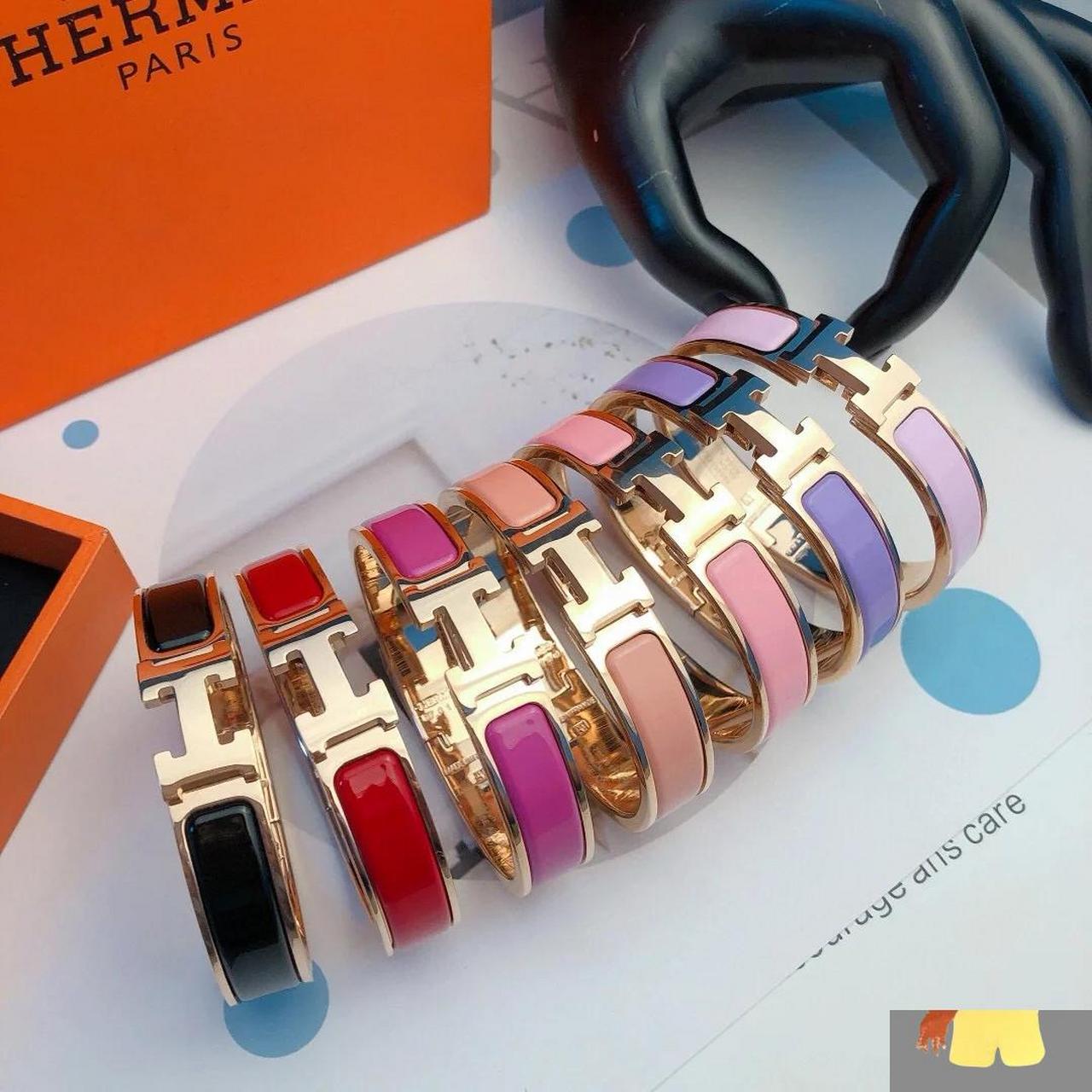 爱马仕珐琅手镯 颜色好全啊