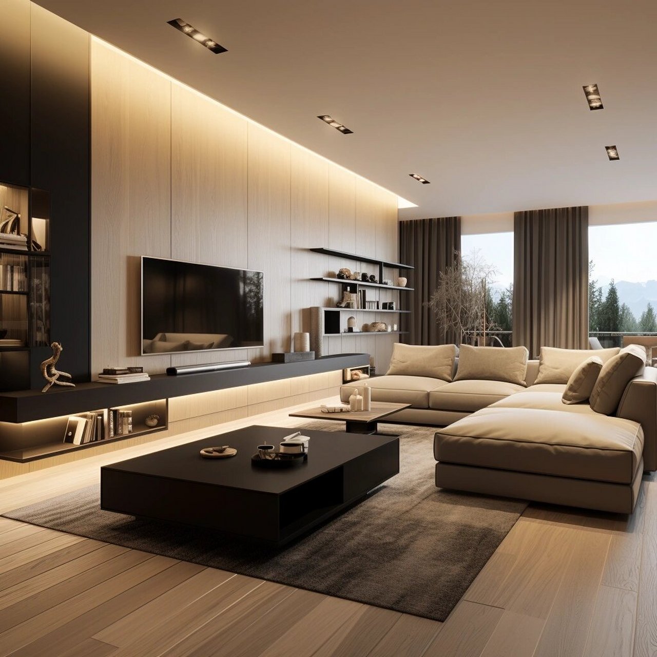 于是,我决定将我的客厅设计成现代简约风格,打造一个既实用又美观的