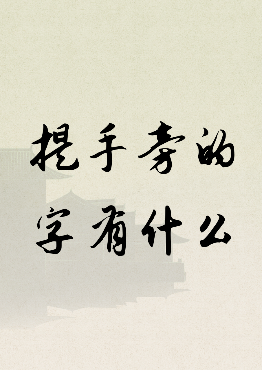 提手旁的字有什么 当我翻开字典,目光落在那些带有提手旁的字迹上时