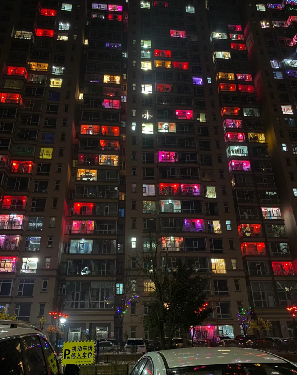 彩灯夜景图片真实图片图片